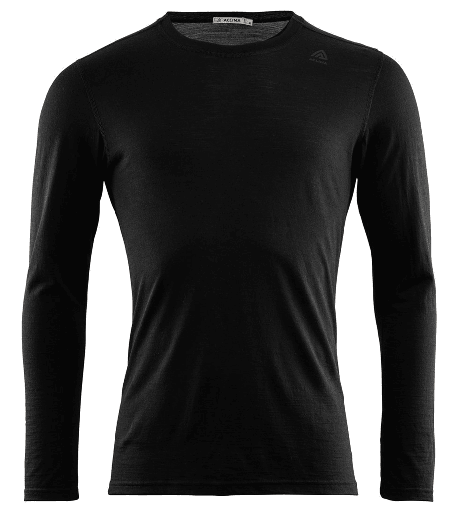 Primera Capa Hombre Lightwool Undershirt long Sleeve - Color: Negro