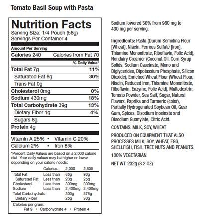 Kit de comida liofilizada 34 porciones