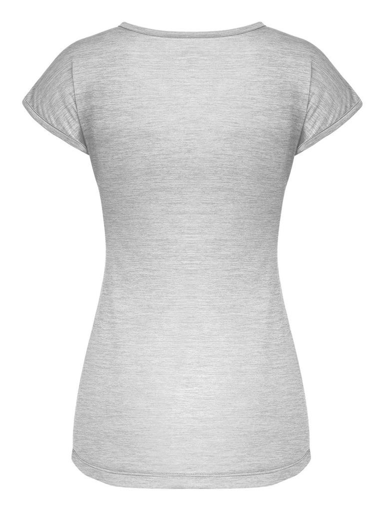 Polera Mujer Puez Melange Dry M L/S Tee - Talla: Xl, Color: white melange