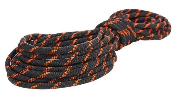 Cuerda Semi Estática 11mm x Metro - Color: Negro-Naranja