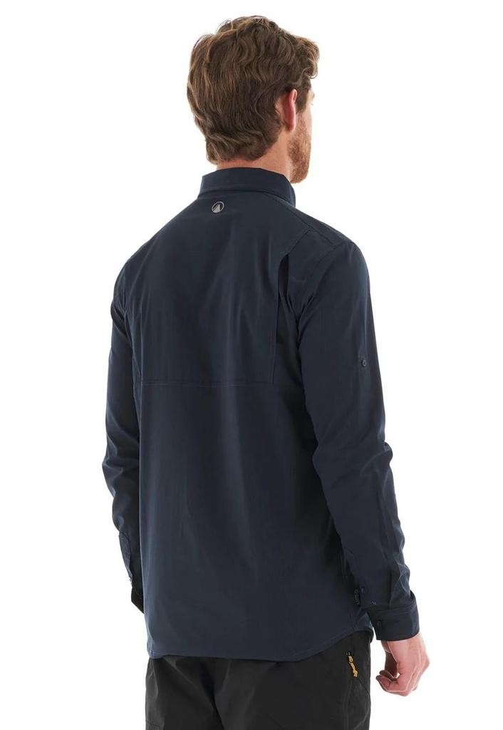 Camisa Hombre Rosselot Long Sleeve Q-Dry Shirt - Formato: Azul Noche , Talla: S