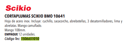 Cortapluma BMO 10641 -
