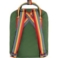 Miniatura Mochila Kanken Rainbow Mini - Color: SPRUCE GREEN-RAINBOW