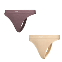 Miniatura Ropa Interior Mujer Pack Skintec Sport Thong - Color: Malva y Beige