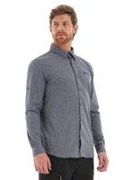 Miniatura Camisa Hombre Rosselot Long Sleeve Q-Dry Shirt - Formato: Gris Oscuro, Talla: S