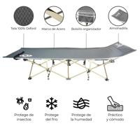 Miniatura Catre Plegable Para Camping Dickson - Color: Gris