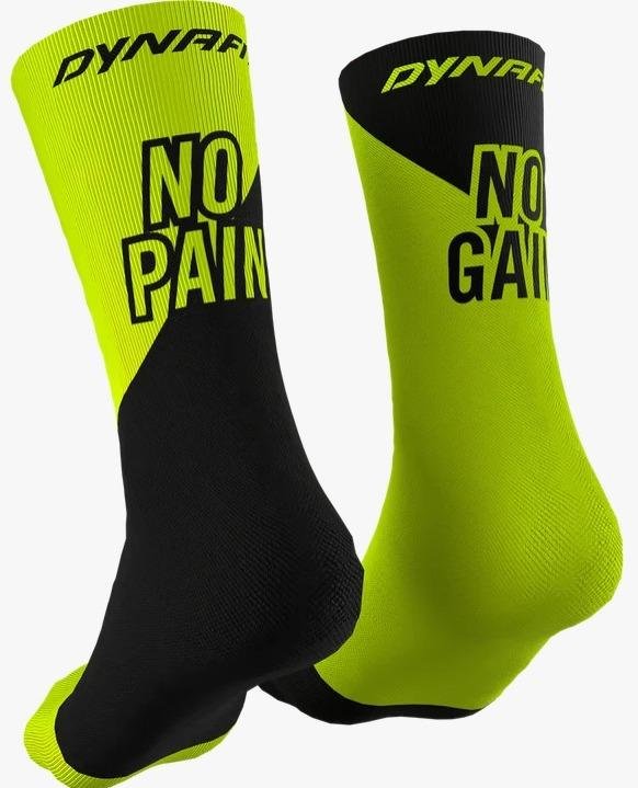 Calcetines "No Pain No Gain" - Color: Neon Yellow/Black Out