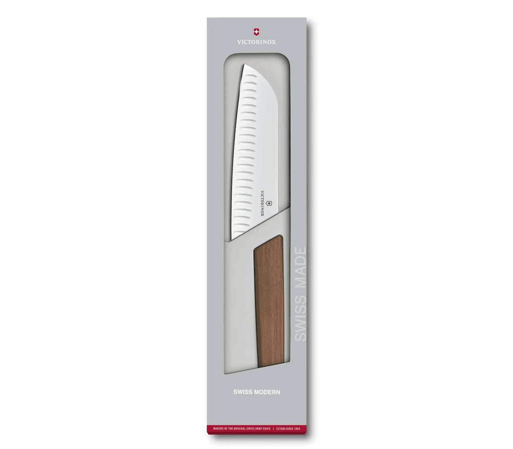 Cuchillo Santoku ALV Swiss Modern Madera 17 cm -