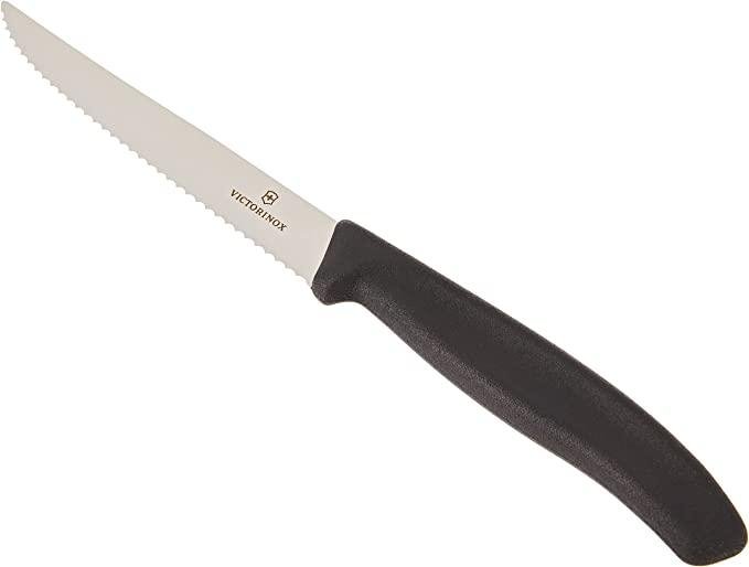Juego De Cuchillos Para Carne 12 Piezas 33 cm - Color: Negro