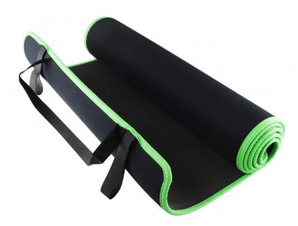 Mat De Yoga C/Colgador - Formato: 0,6 cm, Color: negro/verde