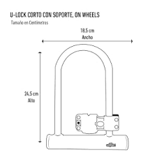 Casco Sport U-Lock Onwheels Corto Con Soporte - Color: Negro, Talla: L