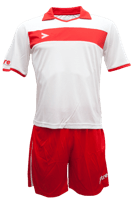 Miniatura Uniforme De Fútbol London Delta Eco Adulto - Color: Blanco-Rojo