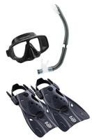 Miniatura Platina Mask, Snorkel & Fin Set  - Color: Negro