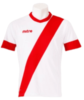 Miniatura Camiseta de Futbol Mitre Modelo Sydney - Color: Blanco-Rojo